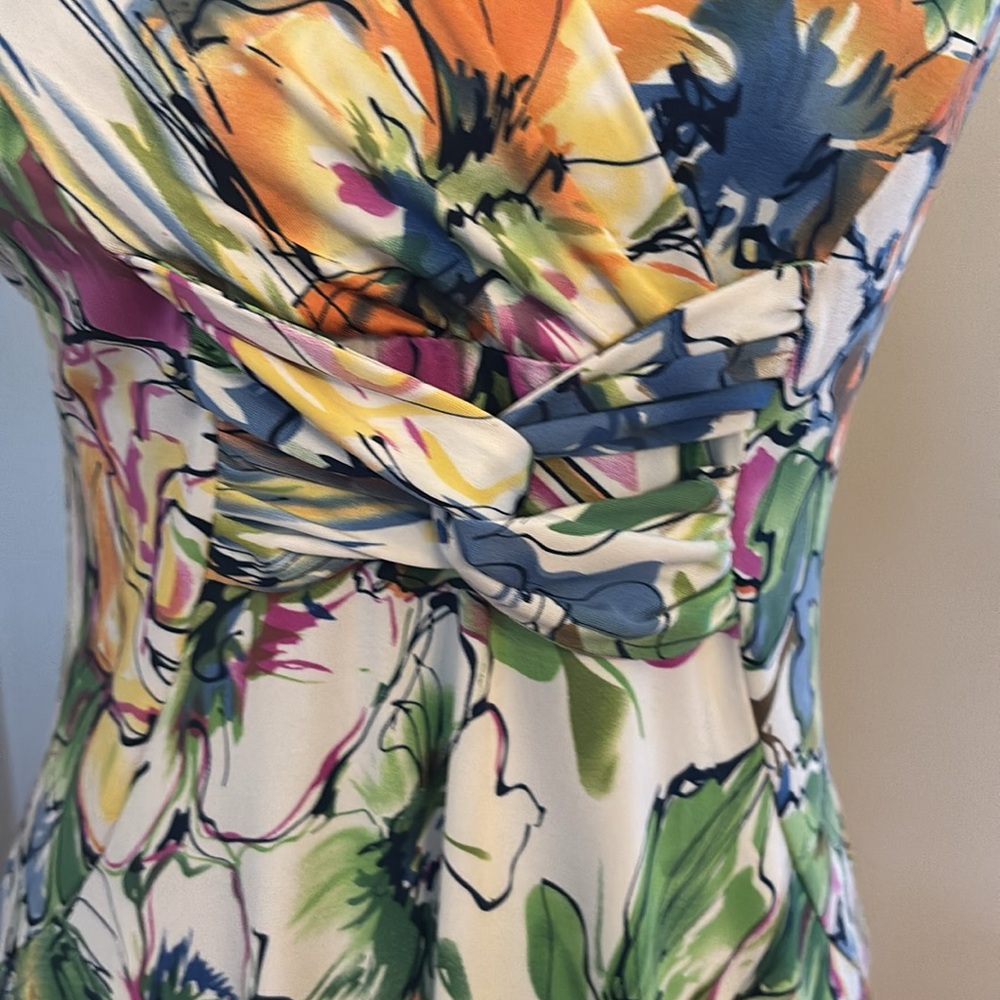 Christopher & Banks Sleeveless Floral Midi Dress Size M - Picture 6 of 14